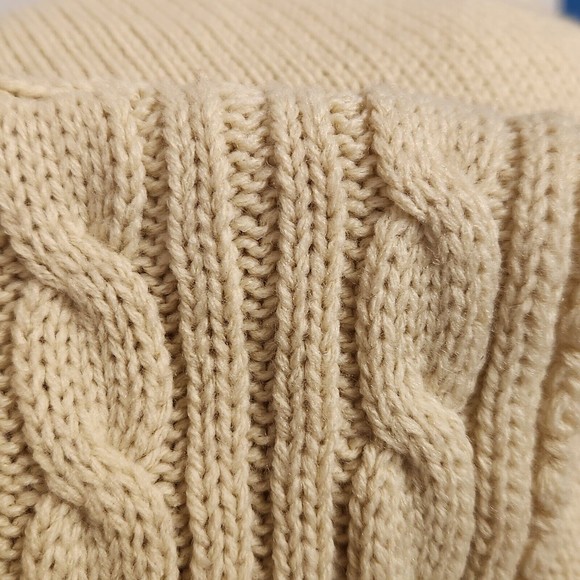 VENUS WOMENS Size Medium KNIT LONG SLEEVE BEIGE V-NECK HIGH LOW FRONT SWEATER - Picture 10 of 11